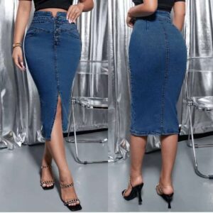 denim skirt butterfly waist blue size 30
