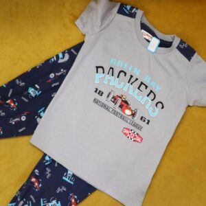 2piece grey and navy blue race car character 5years