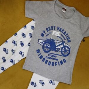 2piece grey and white bicycle character 4years