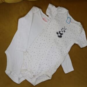 2piece long and short sleeved 8-12months white