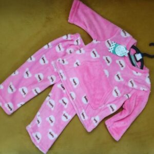 2piece pink fleece 0-3months