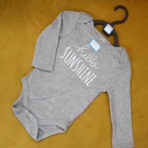 long sleeved romper grey 0-3months