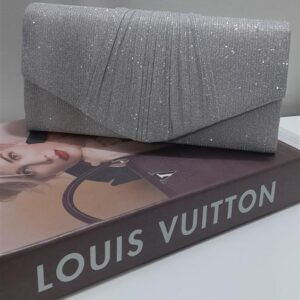 silver clutch bag