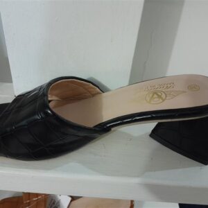 slide block heels black 36
