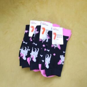 socks pink and black